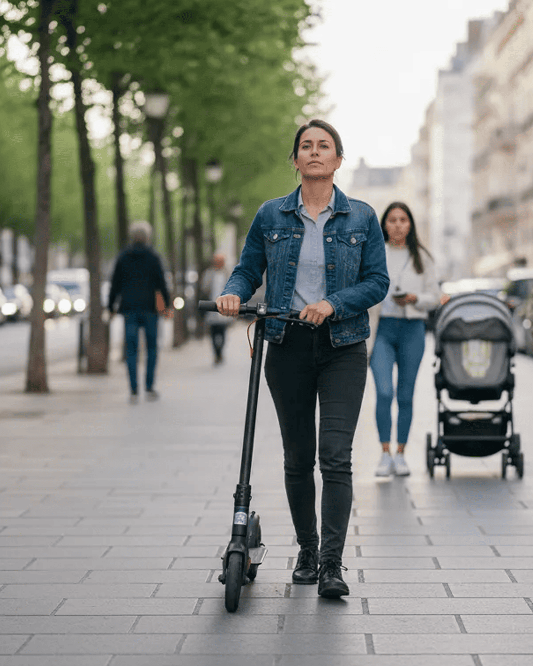 Trottinette électrique sur trottoir, circulation interdite sauf exception et priorité aux piétons